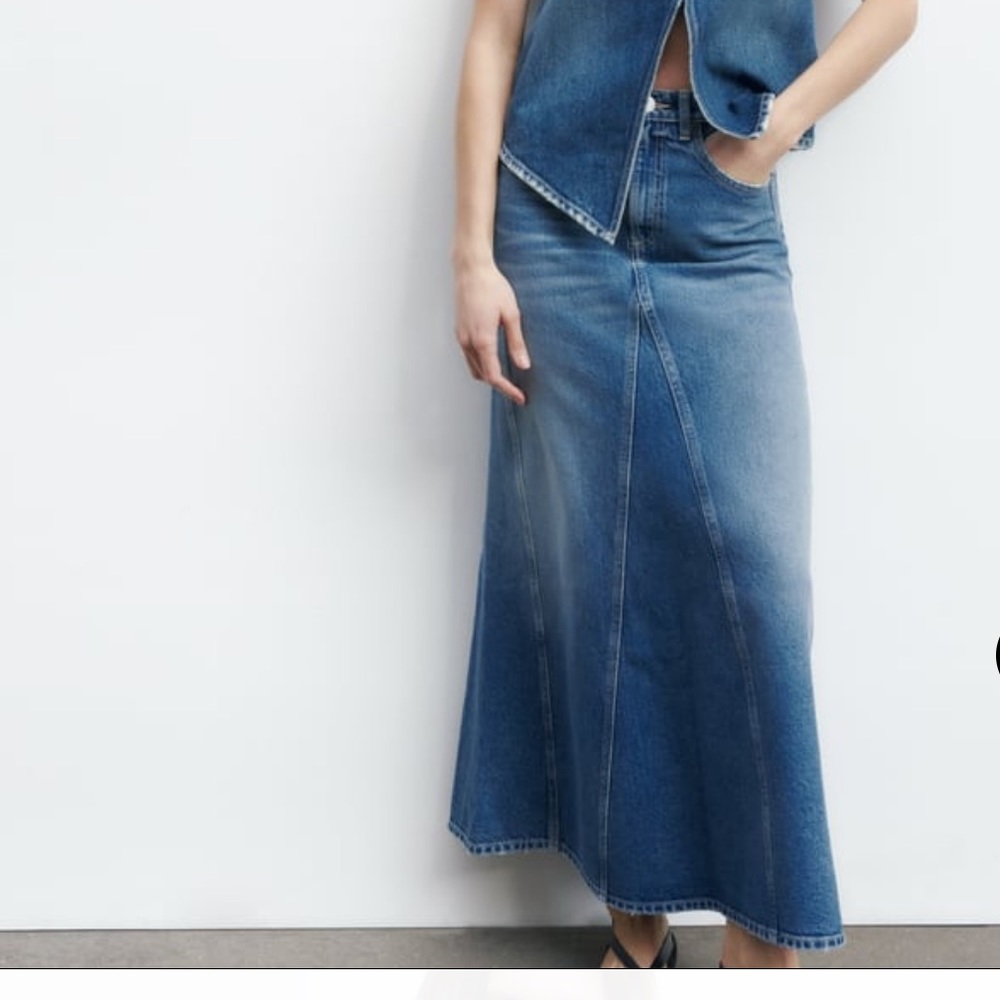 Zara Maxi denim skirt